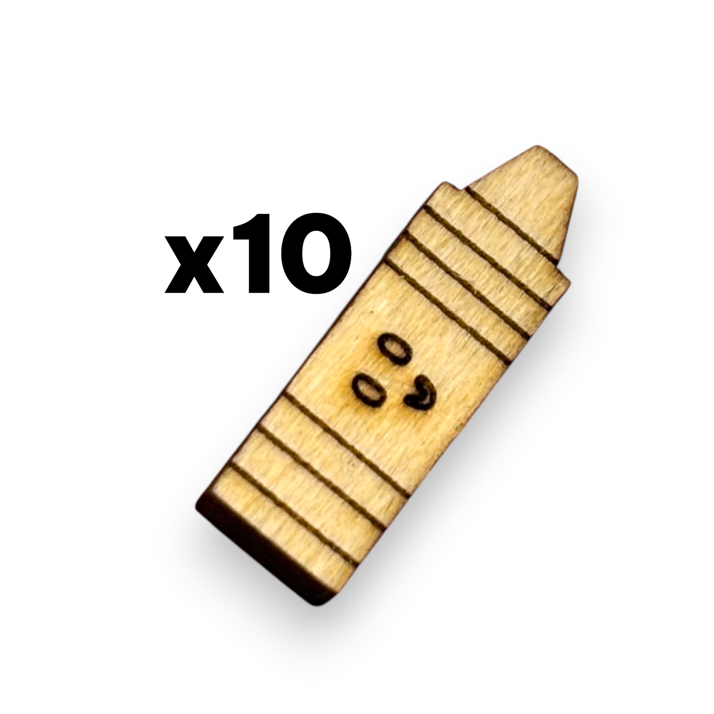 Wooden Teacher Earring Blanks for DIY Jewellery Making - Studs - 10pc Laser Cut Set