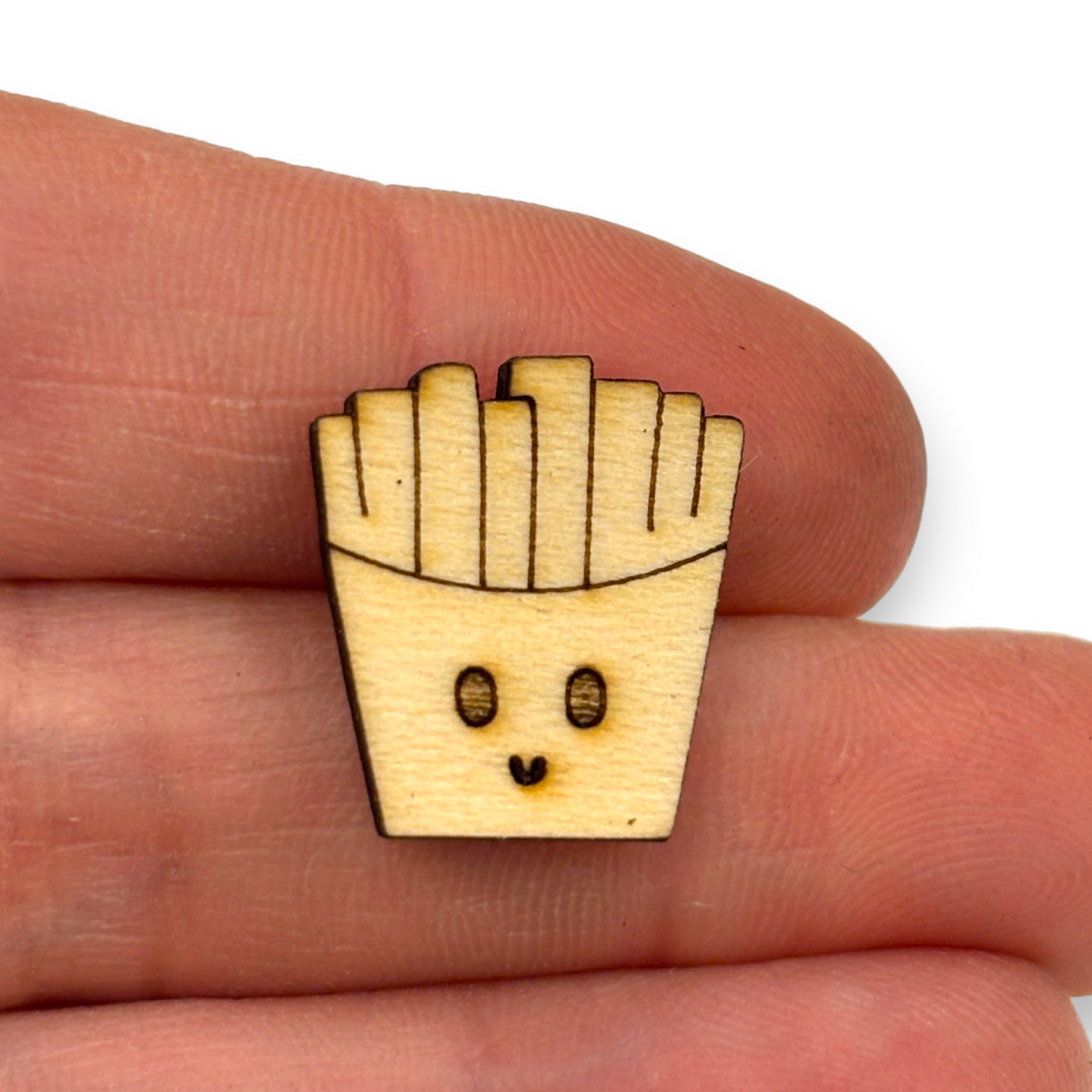 Wooden Food Earring Blanks for DIY Jewellery Making, scrapbooking - Studs - 10pc Laser Cut Set