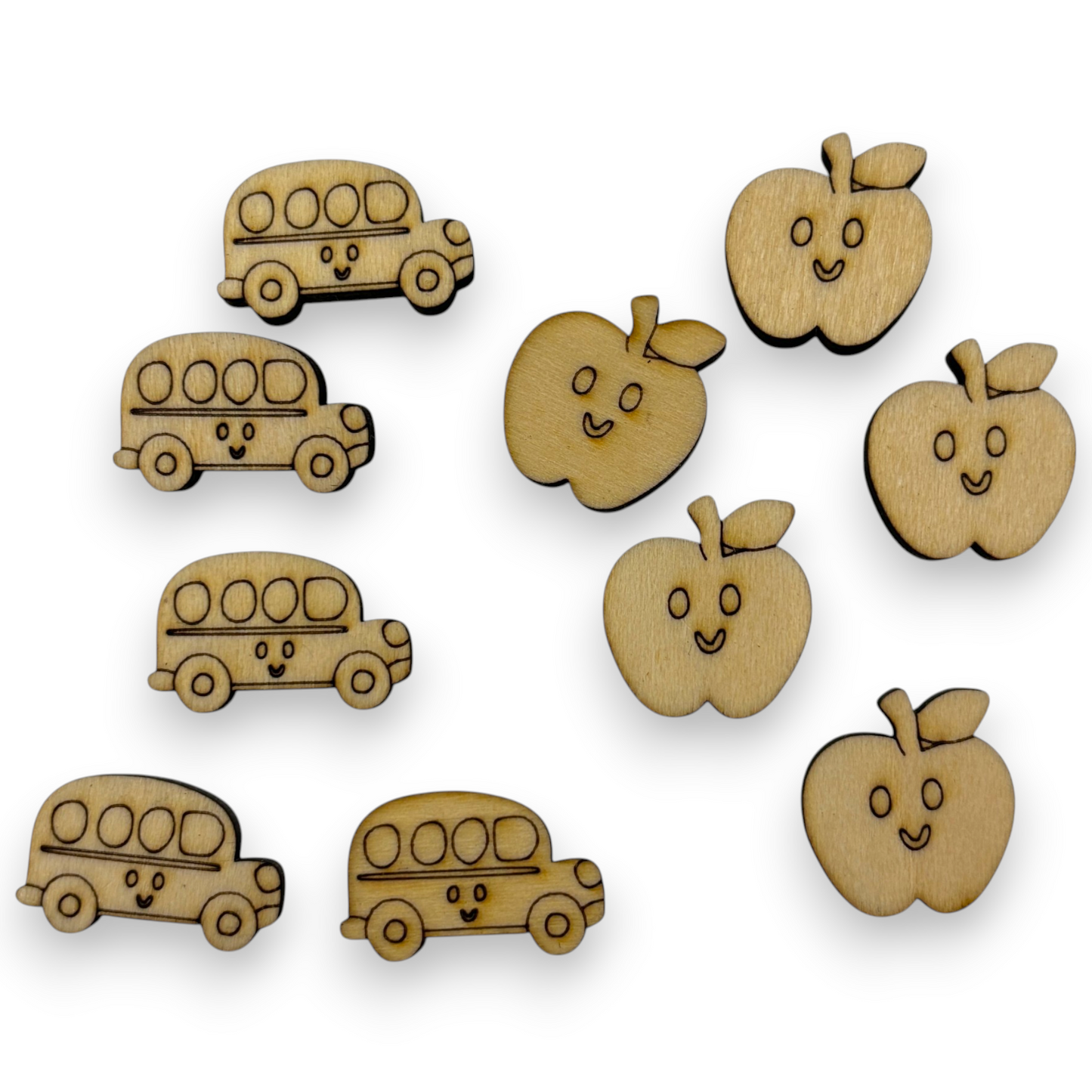 Wooden Teacher Earring Blanks for DIY Jewellery Making - Studs - 10pc Laser Cut Set