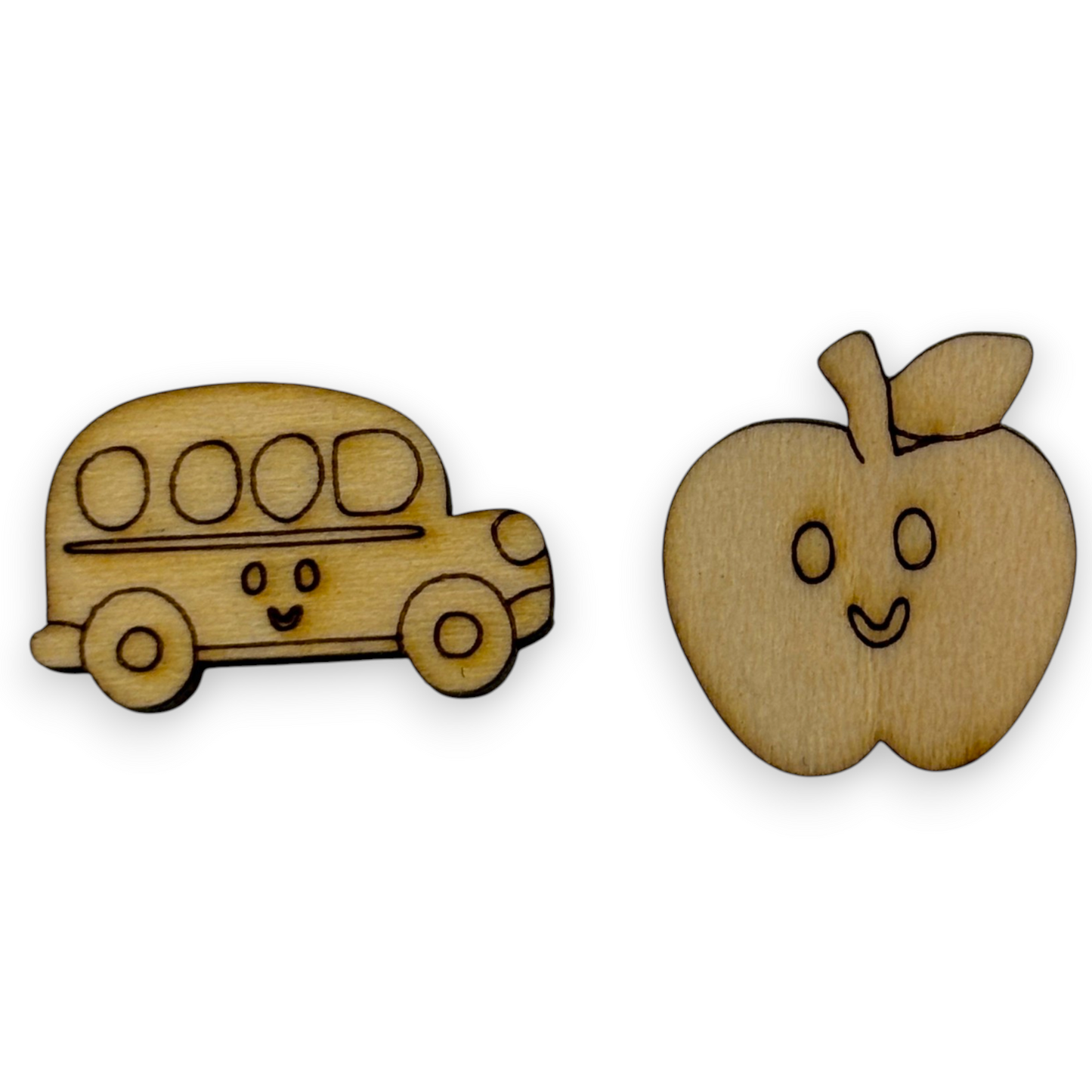 Wooden Teacher Earring Blanks for DIY Jewellery Making - Studs - 10pc Laser Cut Set