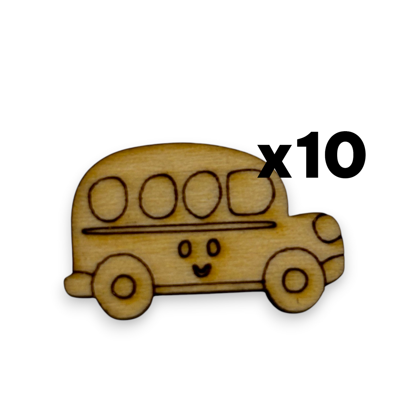 Wooden Teacher Earring Blanks for DIY Jewellery Making, Scrapbooking - Studs - 10pc Laser Cut Set