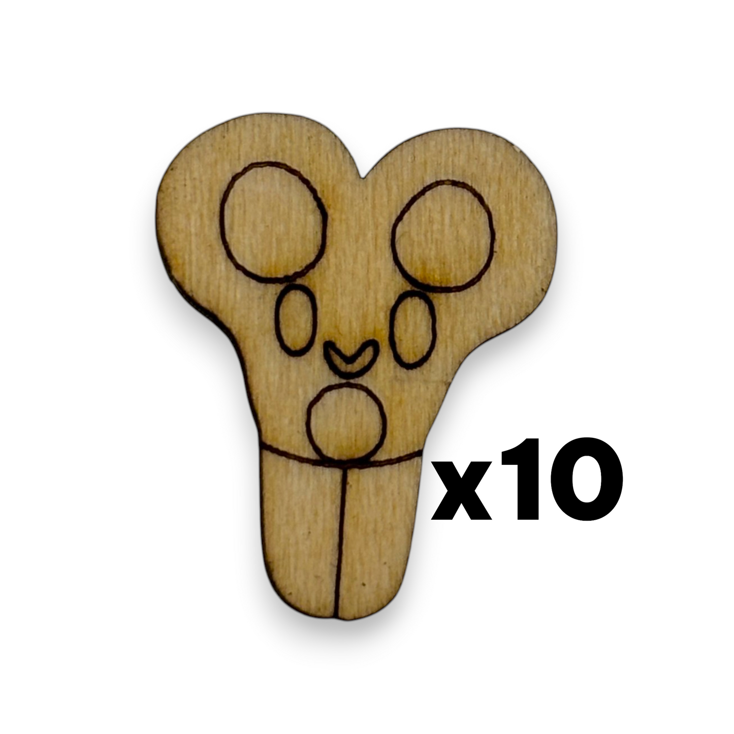 Wooden Teacher Earring Blanks for DIY Jewellery Making, Scrapbooking - Studs - 10pc Laser Cut Set