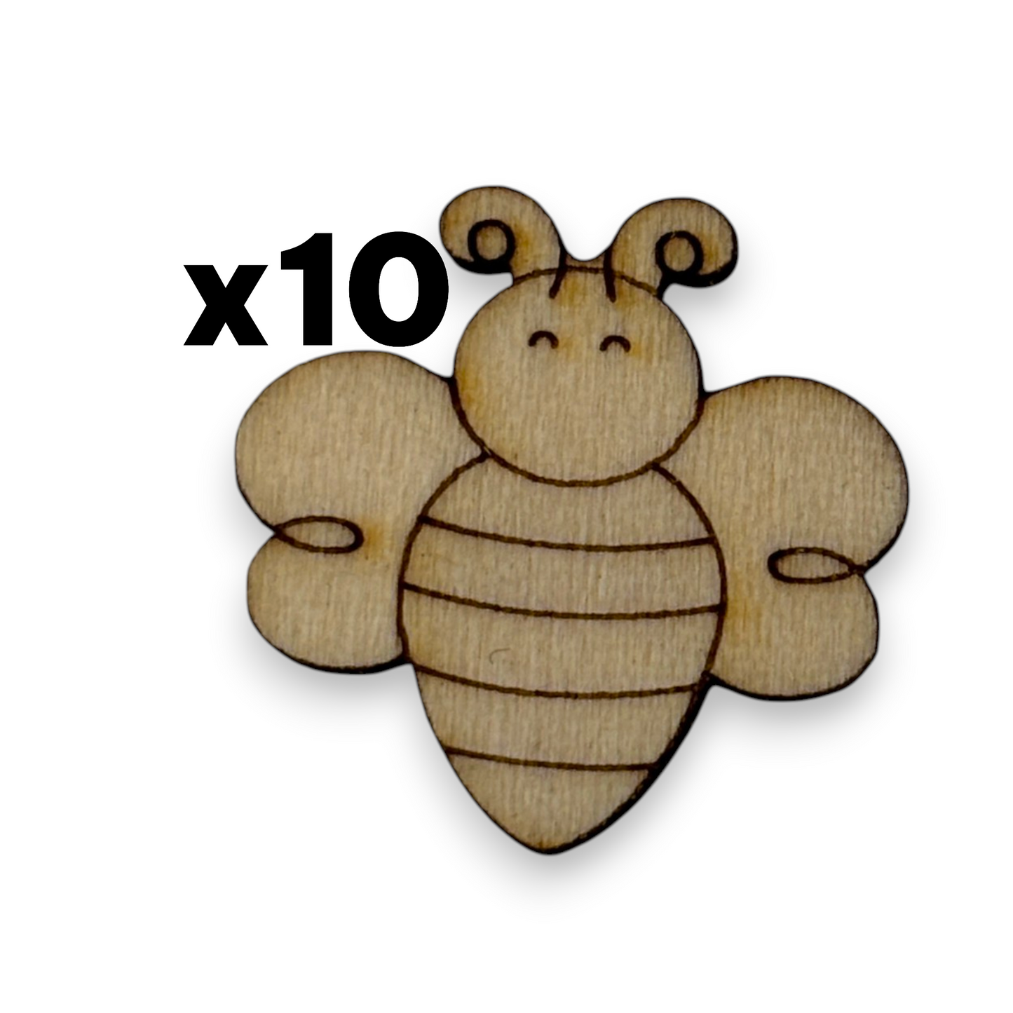 Wooden Animal Earring Blanks for DIY Jewellery Making, Scrapbooking - Studs - 10pc Laser Cut Set
