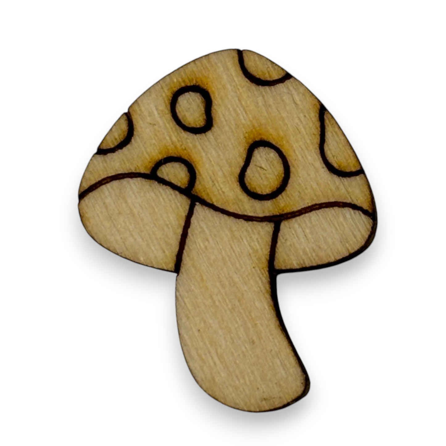 Wooden Mushroom Earring Blanks for DIY Jewellery Making, scrapbooking - Studs - 10pc Laser Cut Pieces