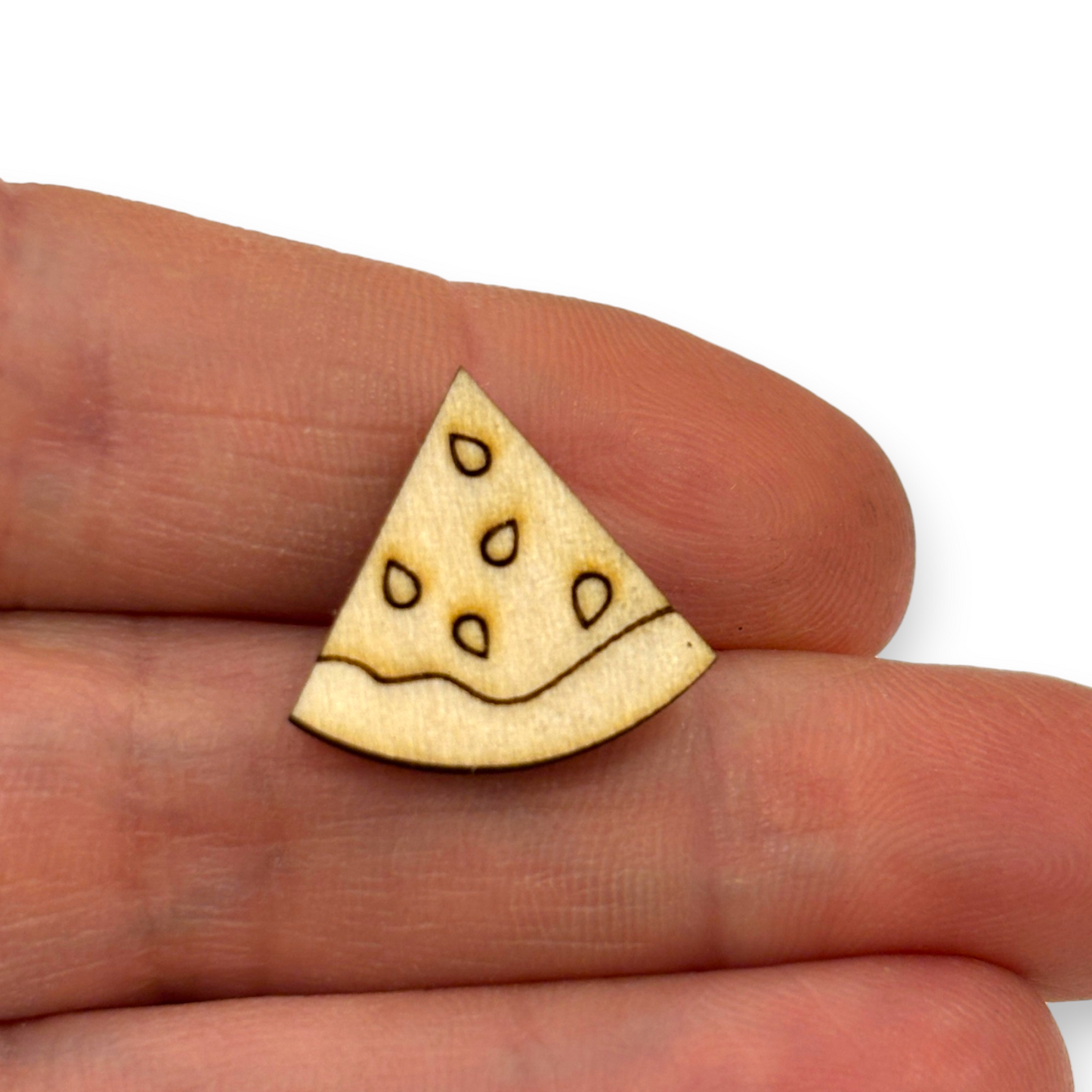 Wooden Watermelon Earring Blanks for DIY Jewellery Making, scrapbooking - Studs - 10pc Laser Cut Pieces