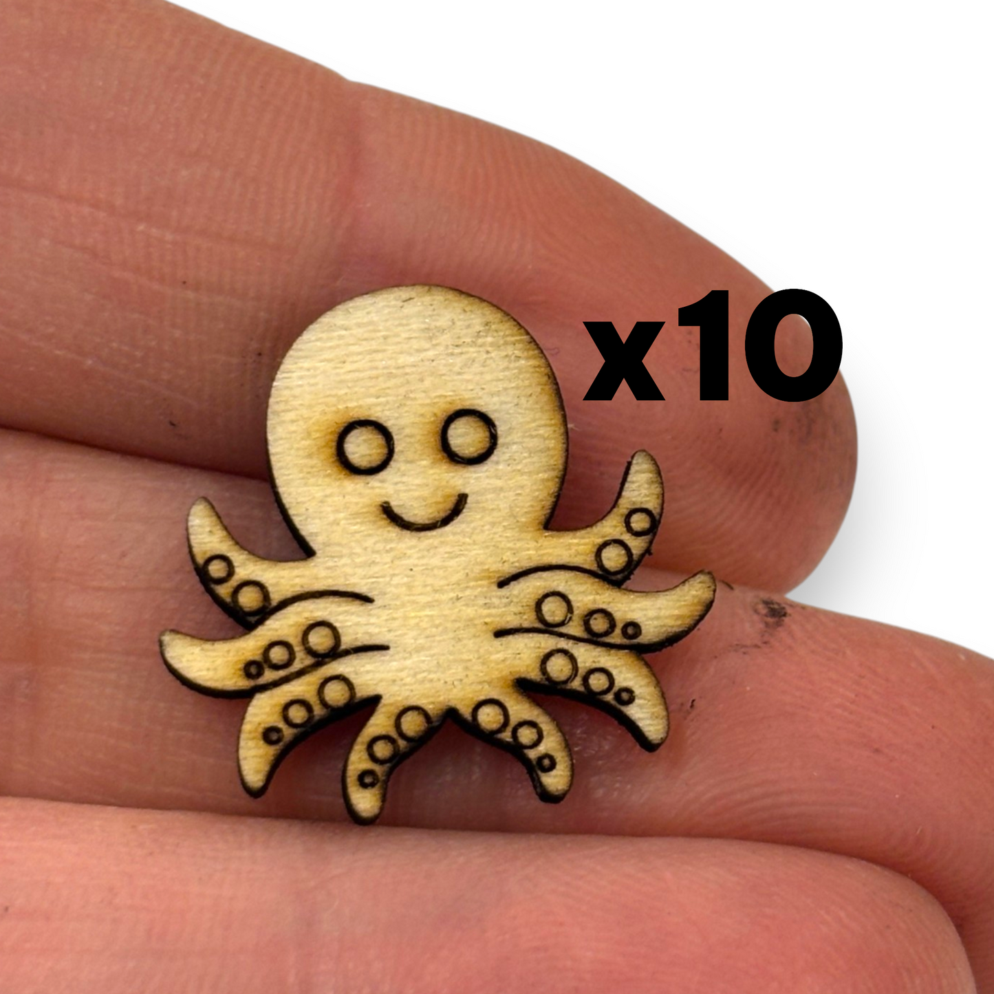 Wooden Animal Earring Blanks for DIY Jewellery Making, scrapbooking - Studs - 10pc Laser Cut Set