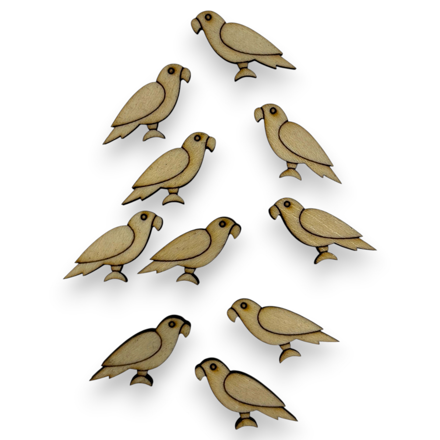 Wooden Animal Earring Blanks for DIY Jewellery Making, scrapbooking - Studs - 10pc Laser Cut Set