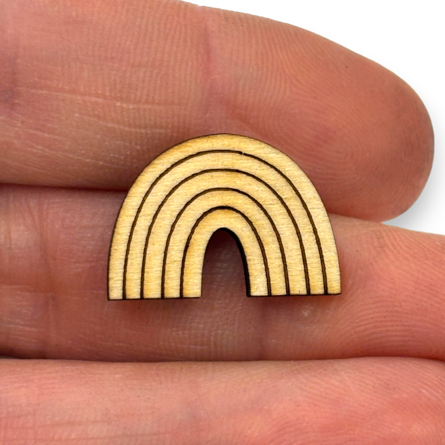 Wooden Rainbow Earring Blanks for DIY Jewellery Making, scrapbooking - Studs - 10pc Laser Cut Pieces