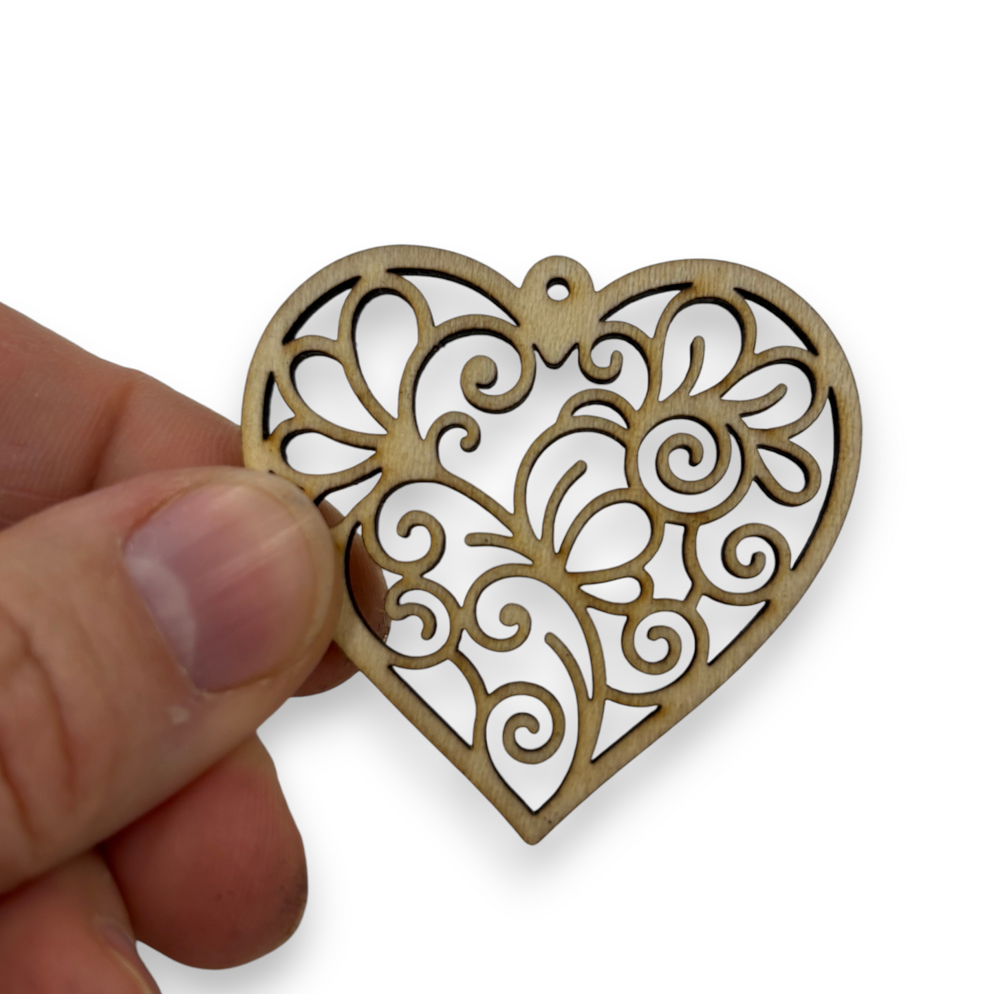 Wooden Heart Earring Blanks for DIY Jewellery Making, dangles - 10pc Laser Cut Pieces