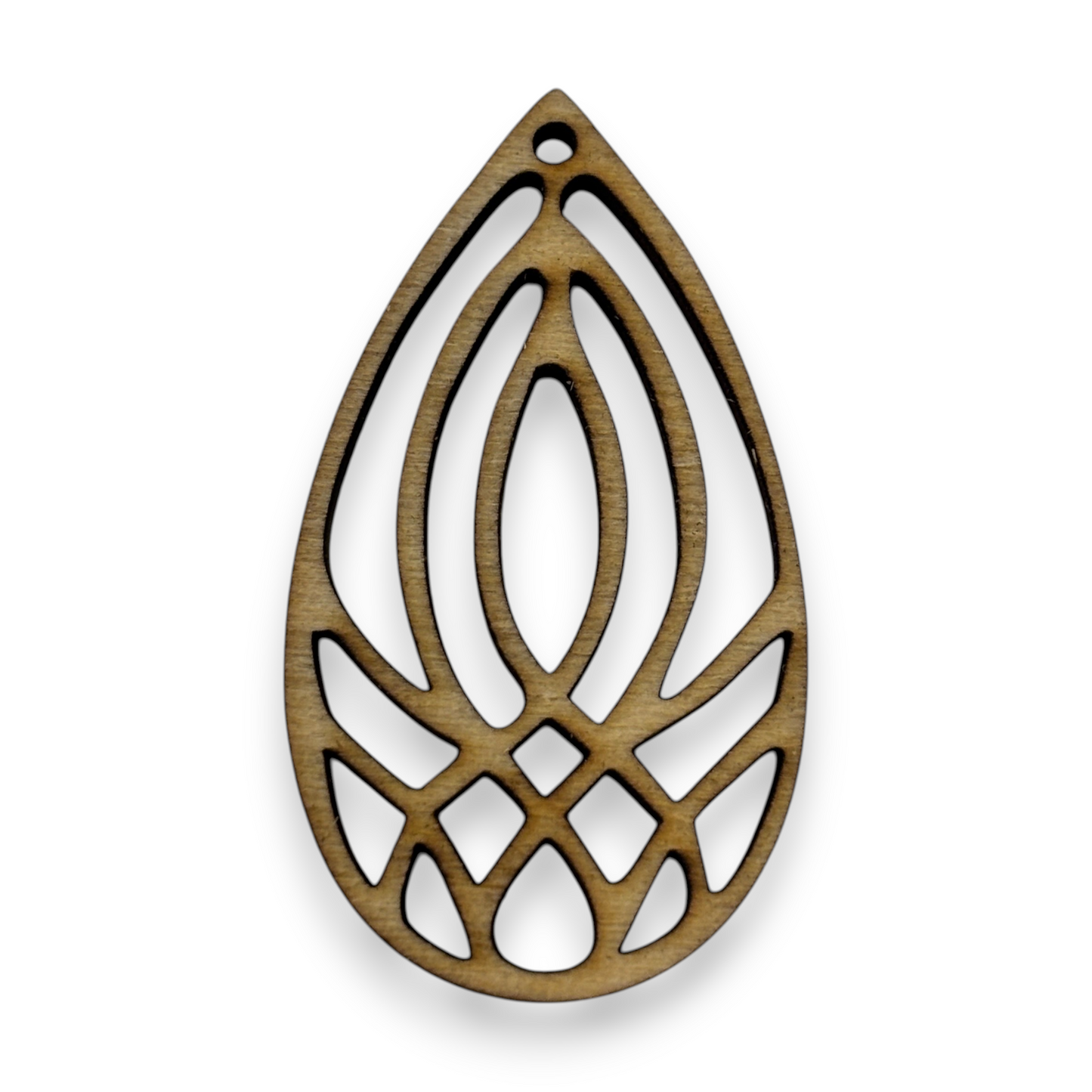 Wooden Teardrop Earring Blanks for DIY Jewellery Making, dangles - 10pc Laser Cut Pieces