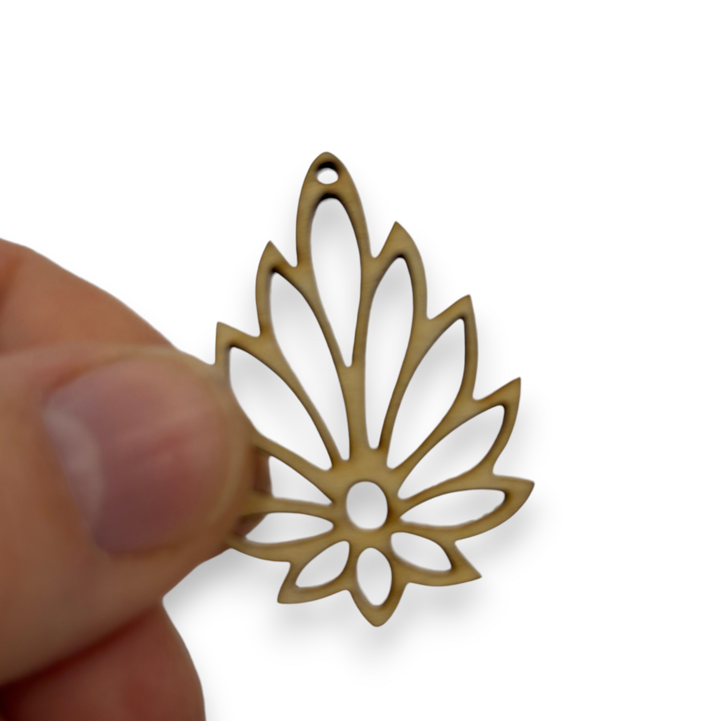 Wooden Leaf Earring Blanks for DIY Jewellery Making, dangles - 10pc Laser Cut Pieces