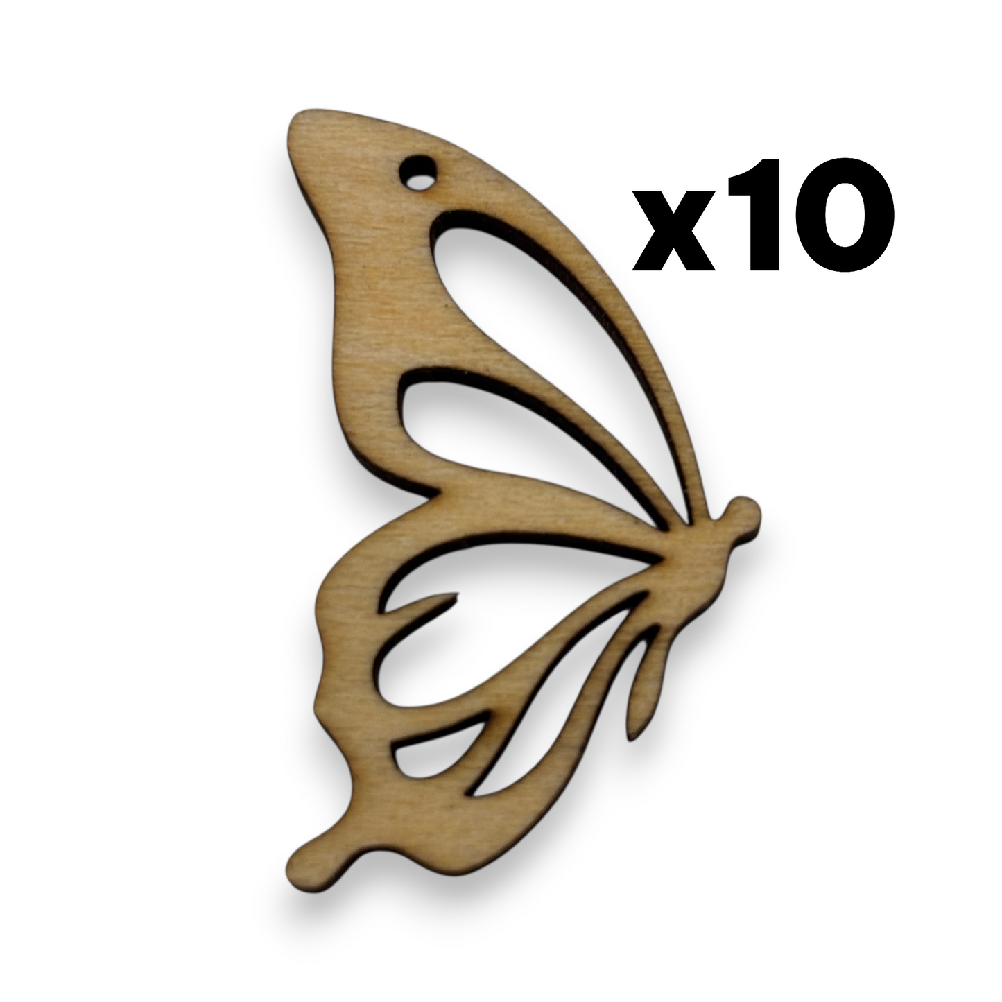 Wooden Butterfly Earring Blanks for DIY Jewellery Making, dangles - 10pc Laser Cut Pieces