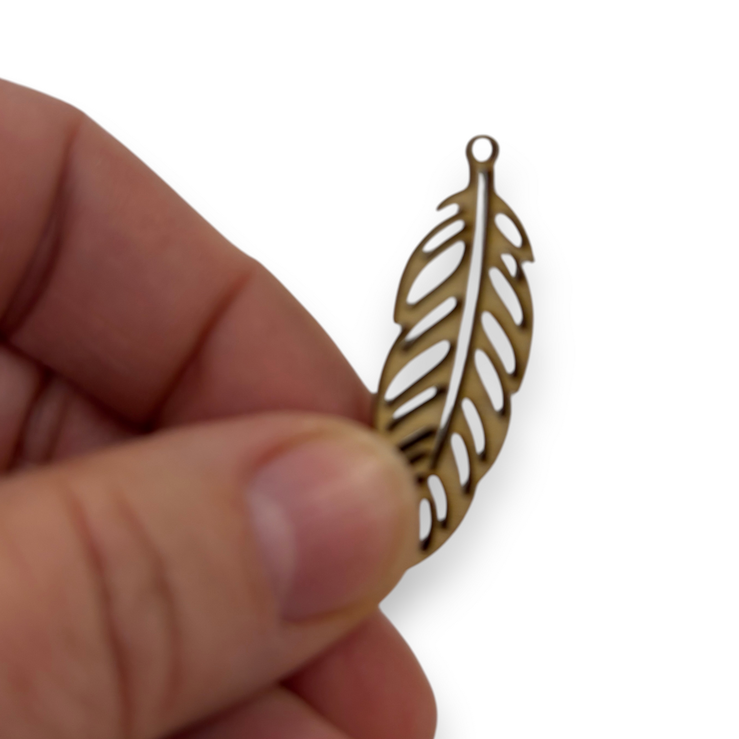 Wooden Feather Earring Blanks for DIY Jewellery Making, dangles - 10pc Laser Cut Pieces