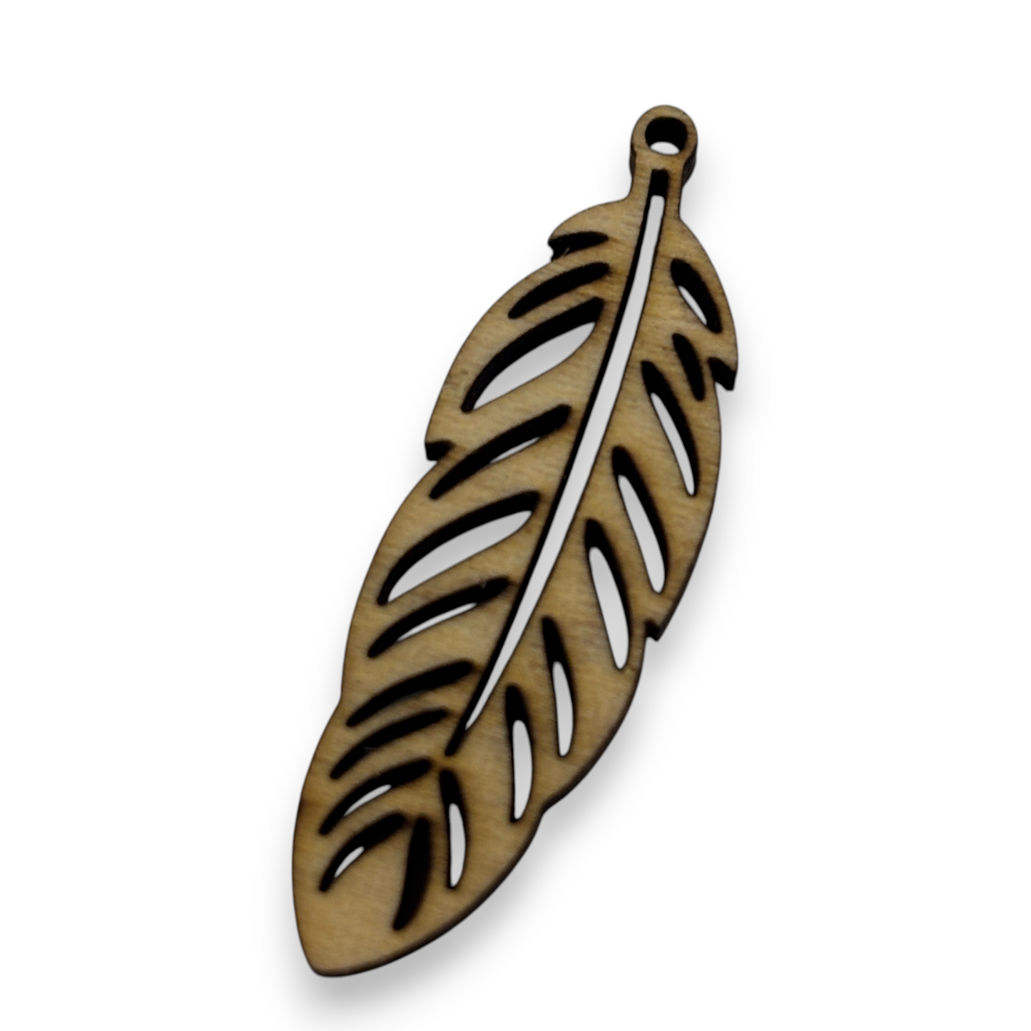 Wooden Feather Earring Blanks for DIY Jewellery Making, dangles - 10pc Laser Cut Pieces