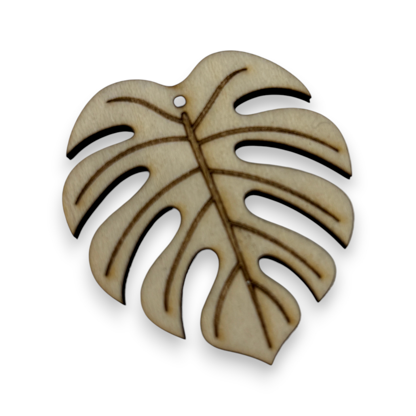 Wooden Monstera Leaf Earring Blanks for DIY Jewellery Making, dangles - 10pc Laser Cut Pieces
