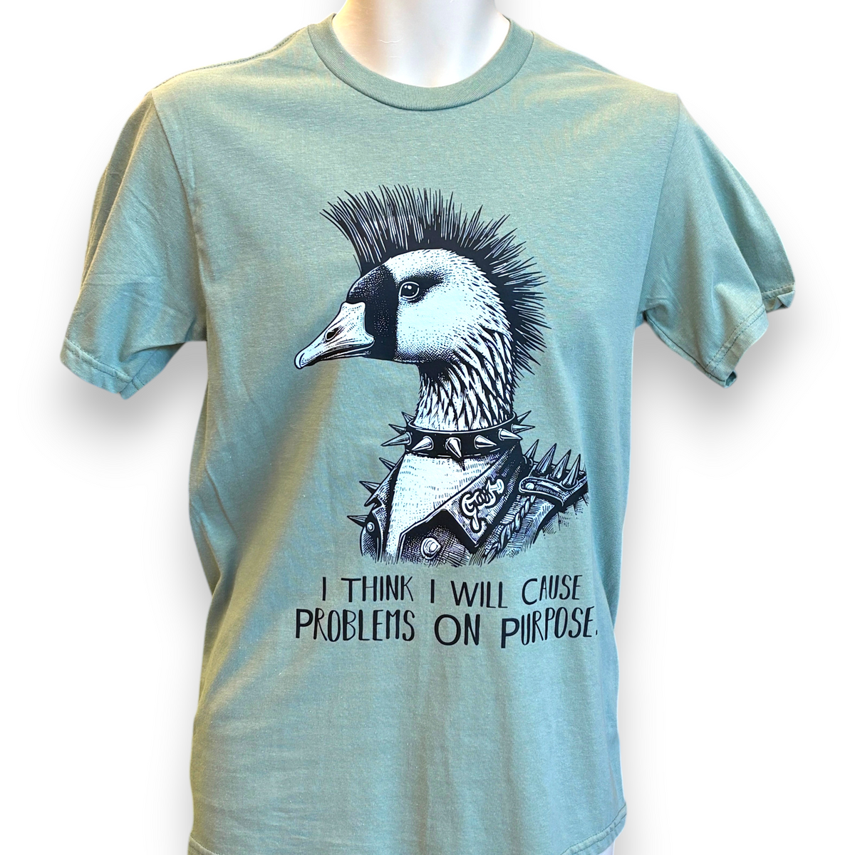 Men's Punk Goose T-Shirt – Funny Goose Graphic Tee
