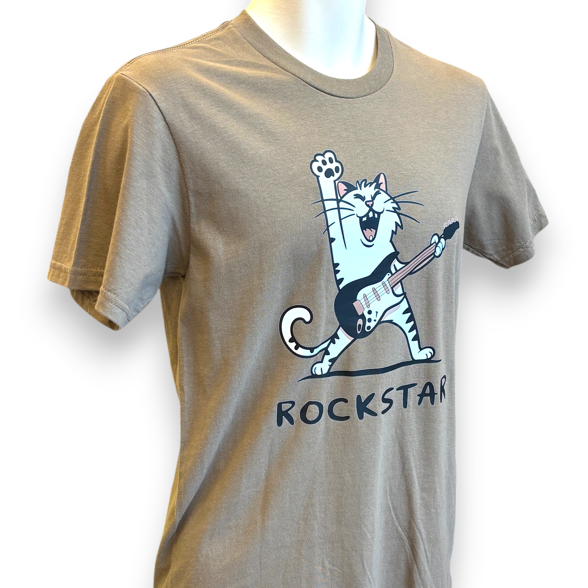 Men's Rockstar Cat T-Shirt – Funny Cat Graphic Tee