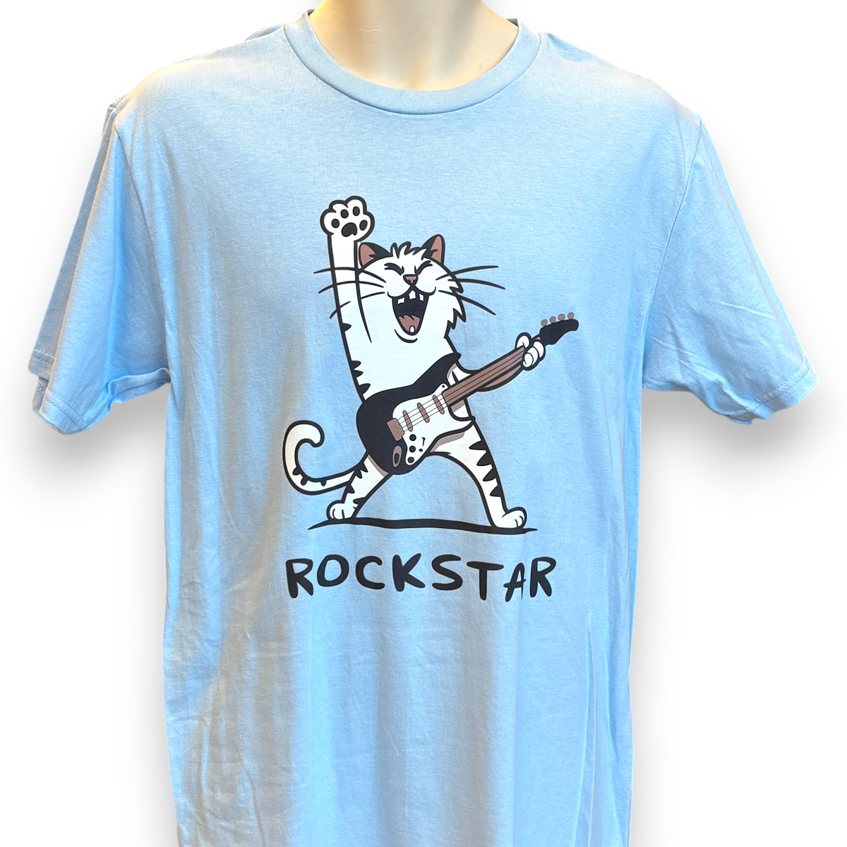 Men's Rockstar Cat T-Shirt – Funny Cat Graphic Tee