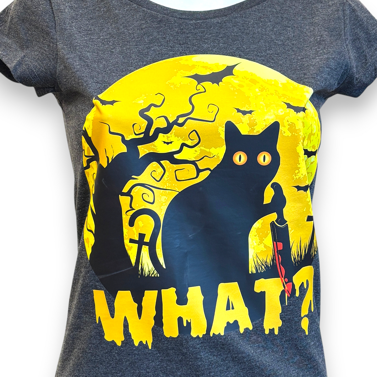 Women's Murder Cat T-Shirt | Gothic Cat Graphic Tee