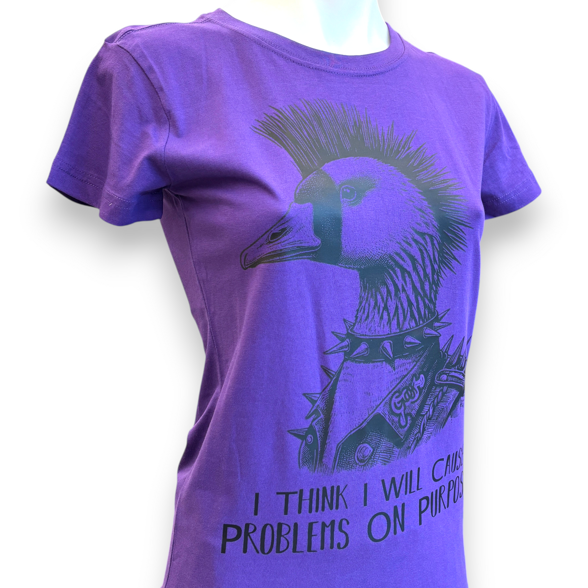 Women's Punk Goose Print T-Shirt | Alternative Graphic Tee