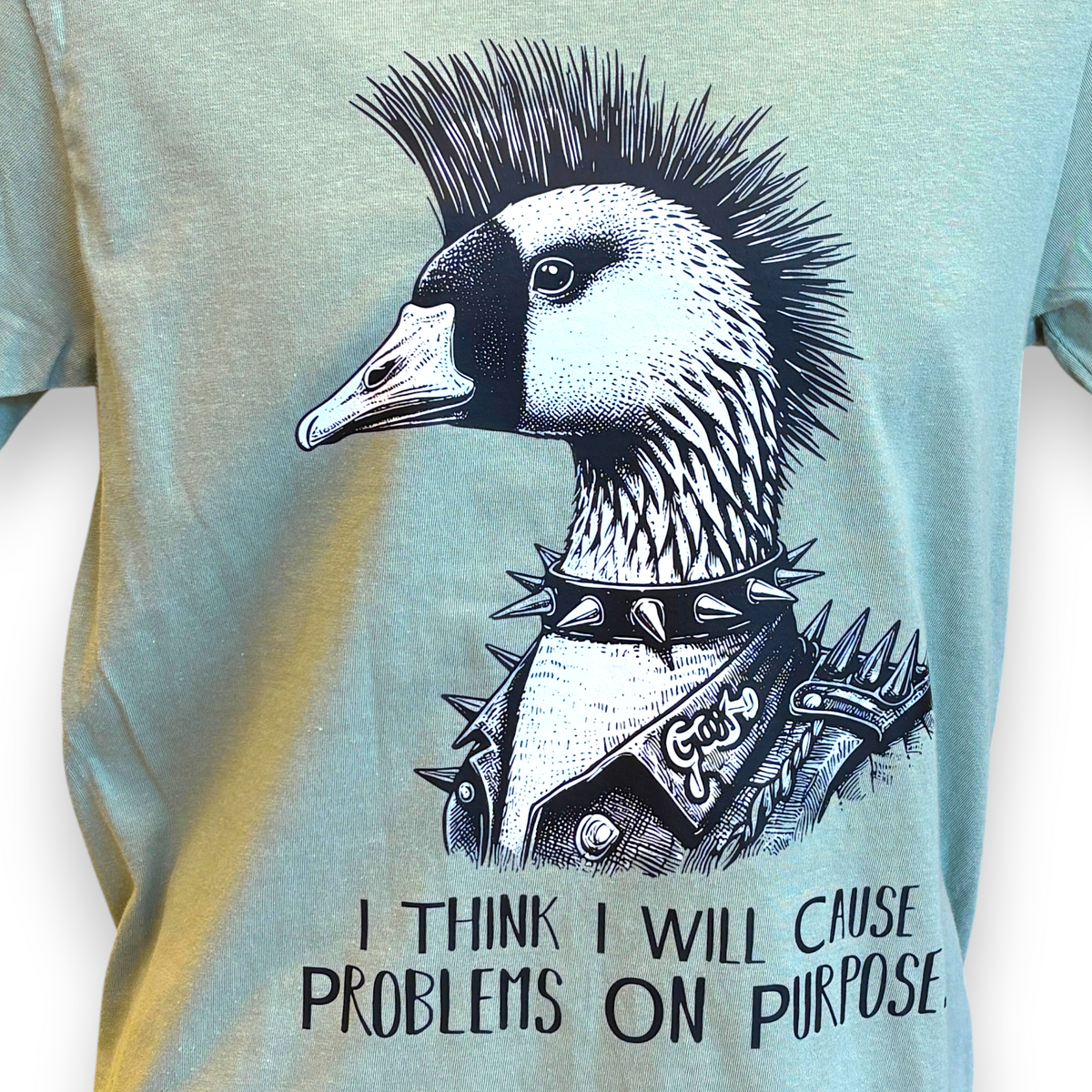 Men's Punk Goose T-Shirt – Funny Goose Graphic Tee