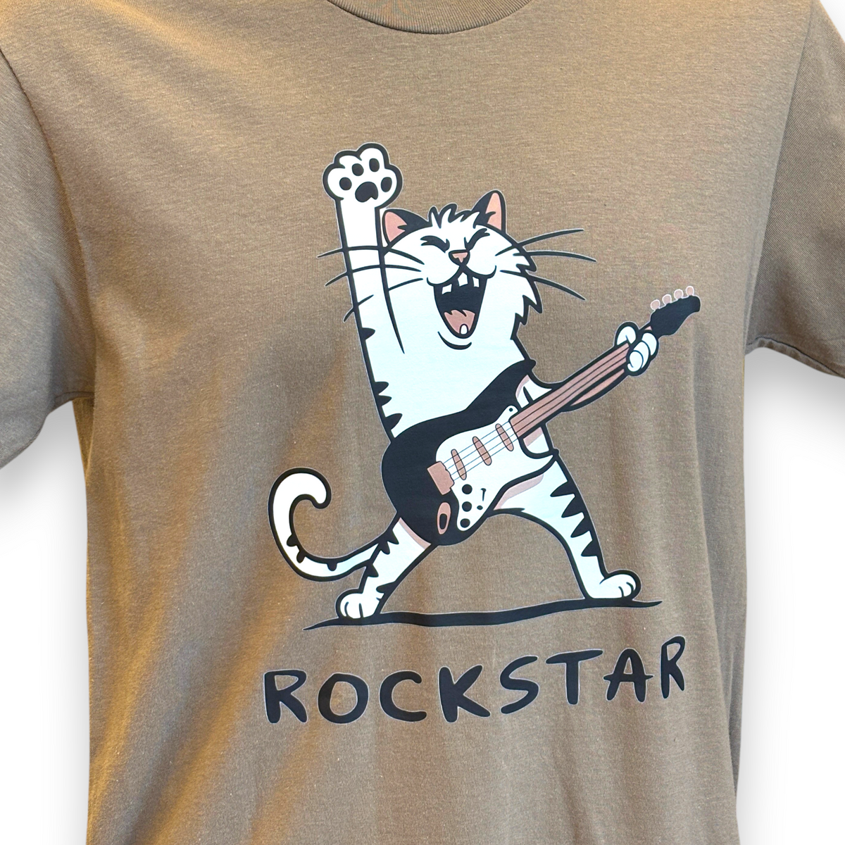 Men's Rockstar Cat T-Shirt – Funny Cat Graphic Tee