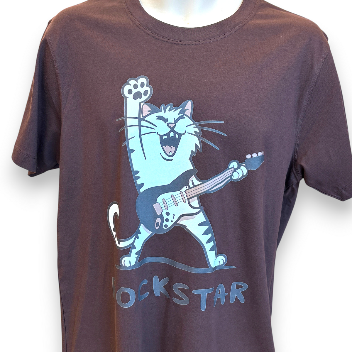 Men's Rockstar Cat T-Shirt – Funny Cat Graphic Tee