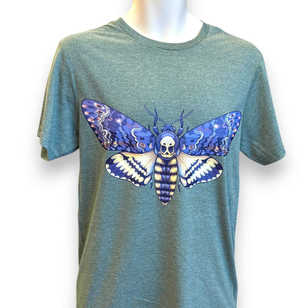 Men's Death's-Head Hawkmoth Printed T-Shirt – Gothic Insect Graphic Tee