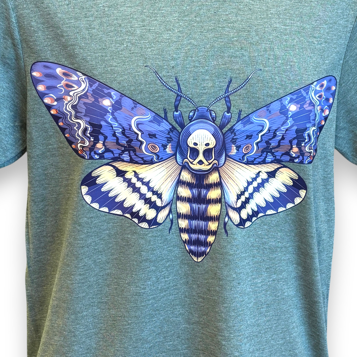 Men's Death's-Head Hawkmoth Printed T-Shirt – Gothic Insect Graphic Tee