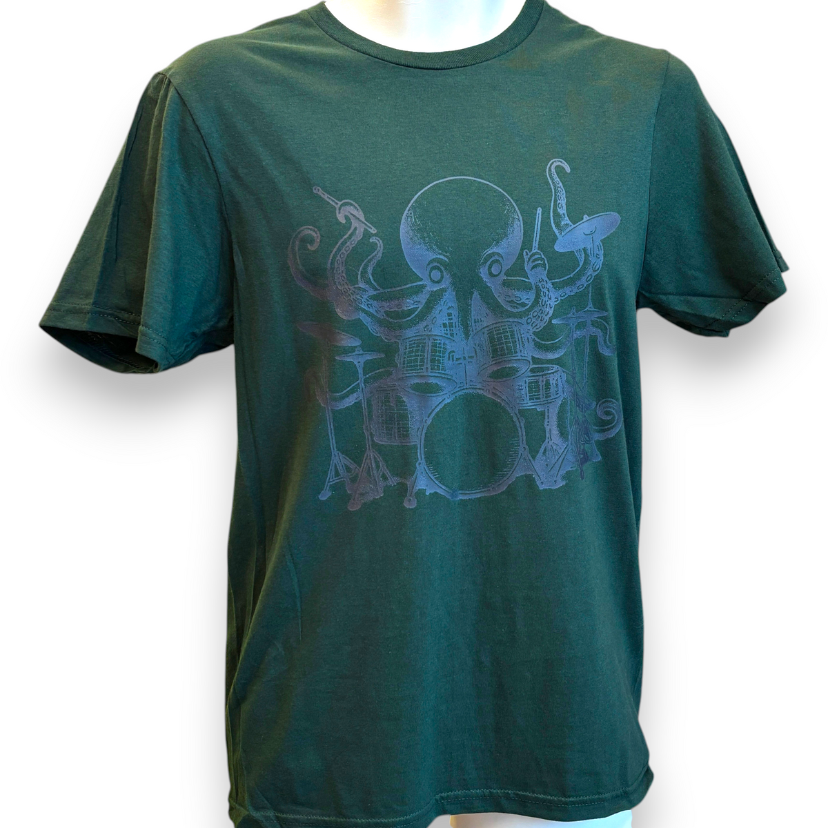 Men's Octopus Drummer T-Shirt – Funny Music & Sea Creature Graphic Tee