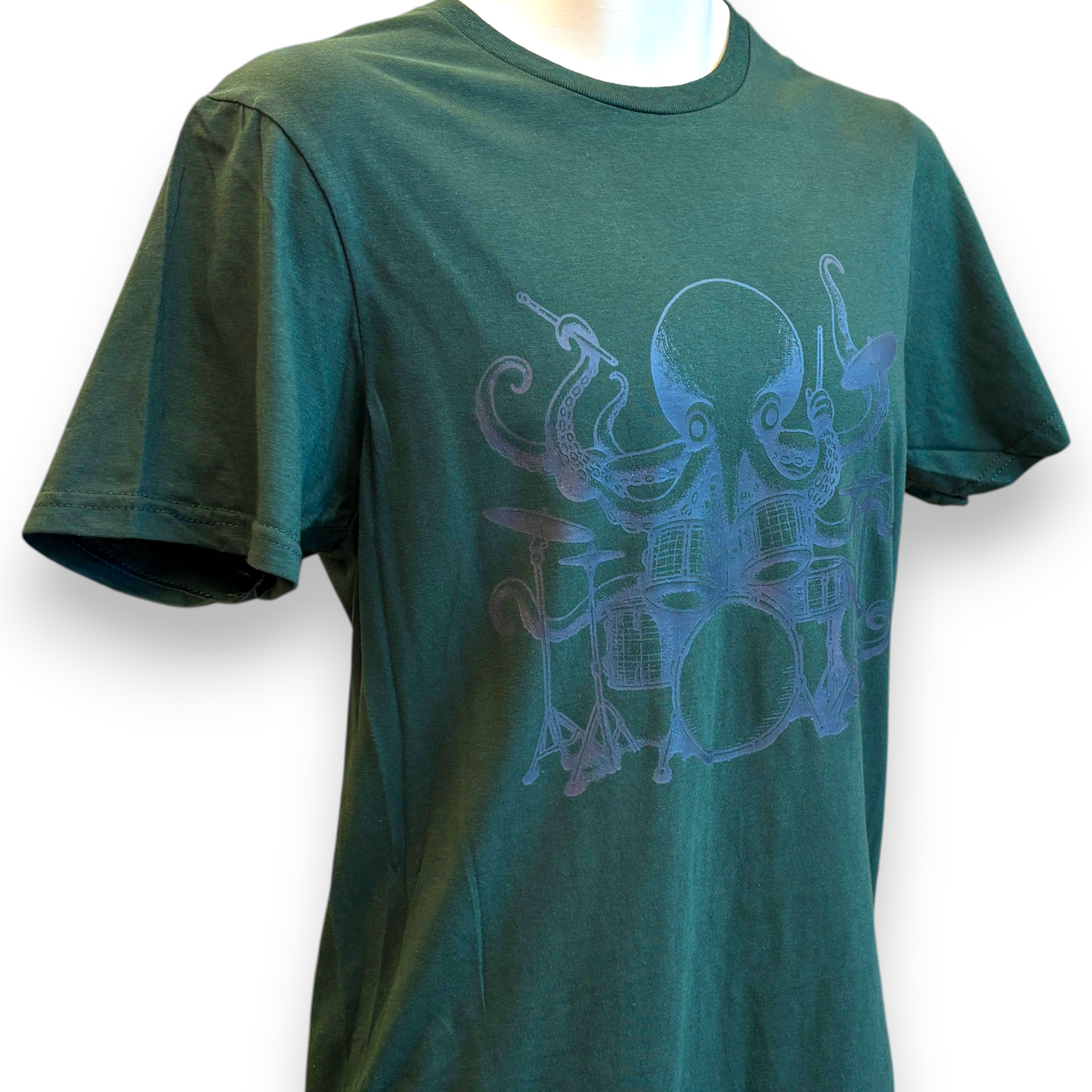 Men's Octopus Drummer T-Shirt – Funny Music & Sea Creature Graphic Tee