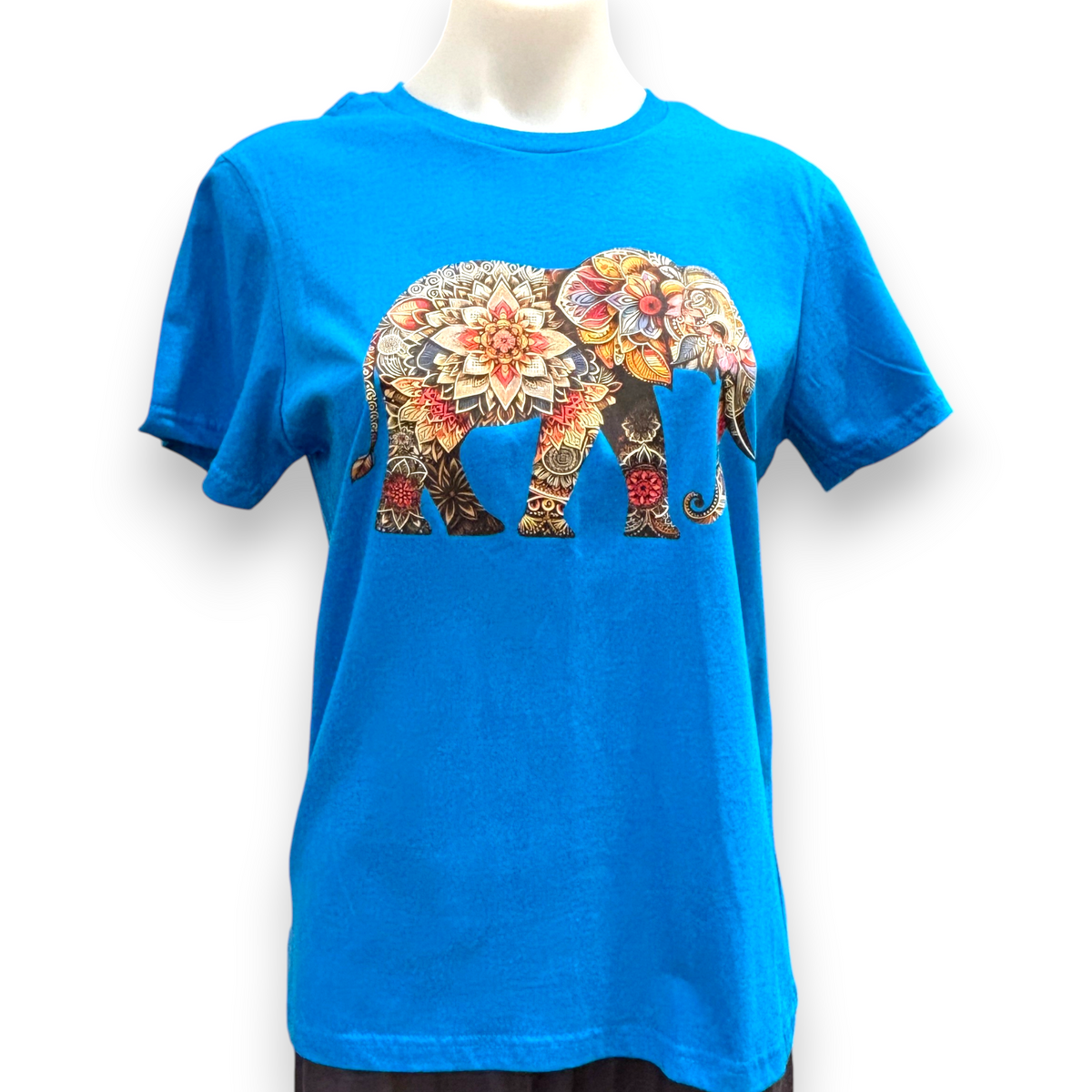 Women's Boho Mandala Elephant T-Shirt | Elephant Graphic Tee