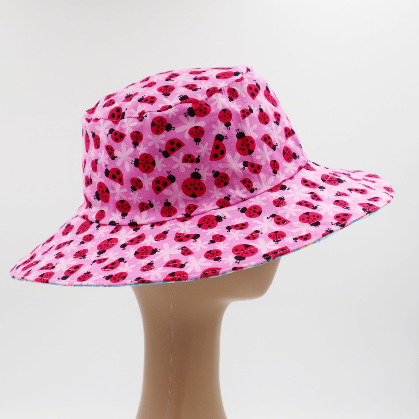 Reversible Sun Hat - Ladies & Girls sizes - butterfly, ladybug