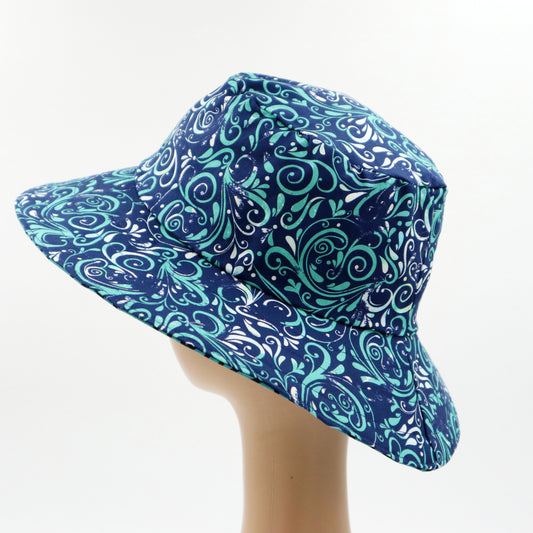Reversible Sun Hat - Ladies & Girls sizes - paisley, geometric