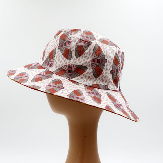 Reversible Sun Hat - Ladies & Girls sizes - moth