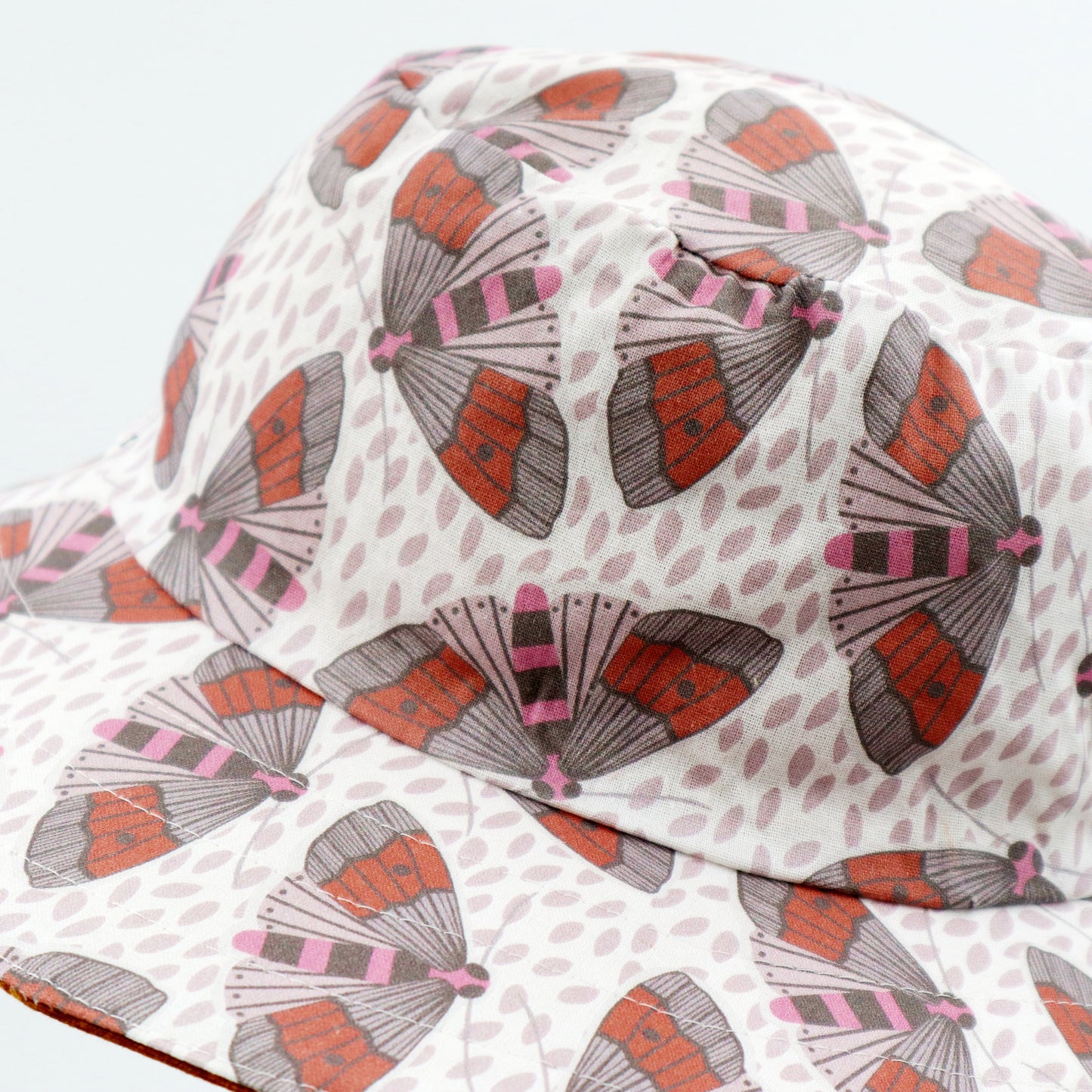 Reversible Sun Hat - Ladies & Girls sizes - moth