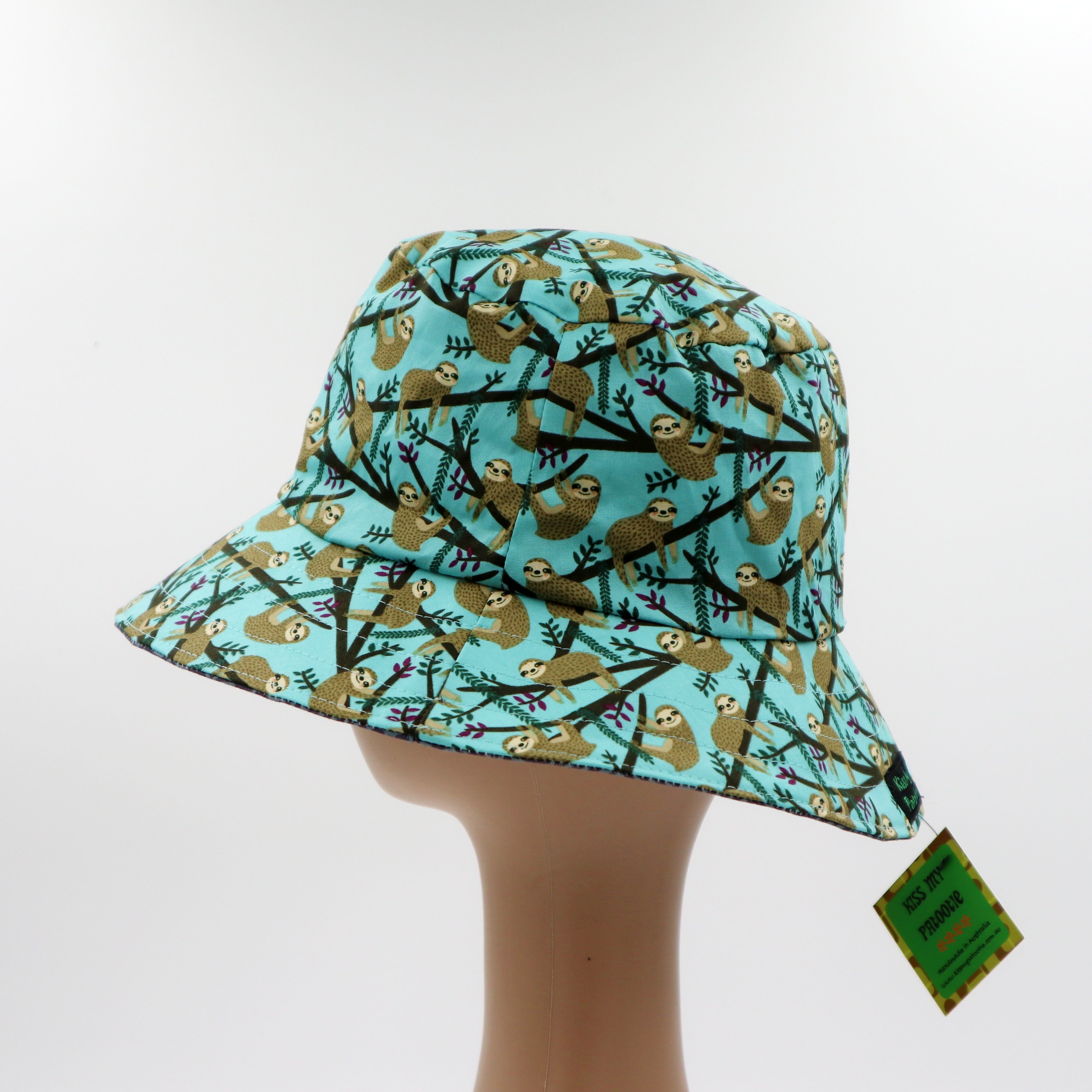 Teen / Mens Reversible Bucket Hat - sloth – Kiss My Patootie