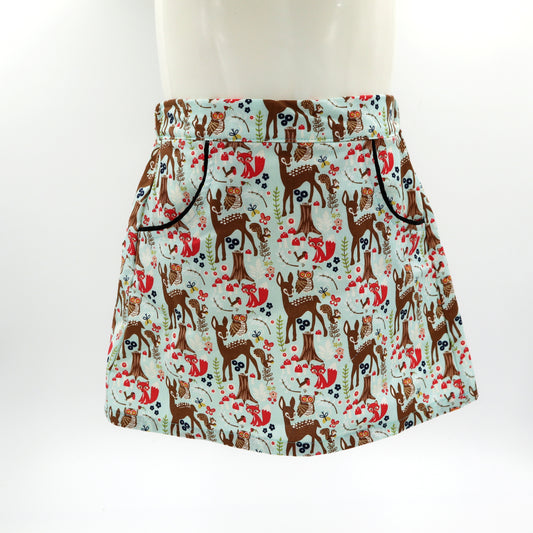 Girls aline skirt with pockets - sizes 1 to 8