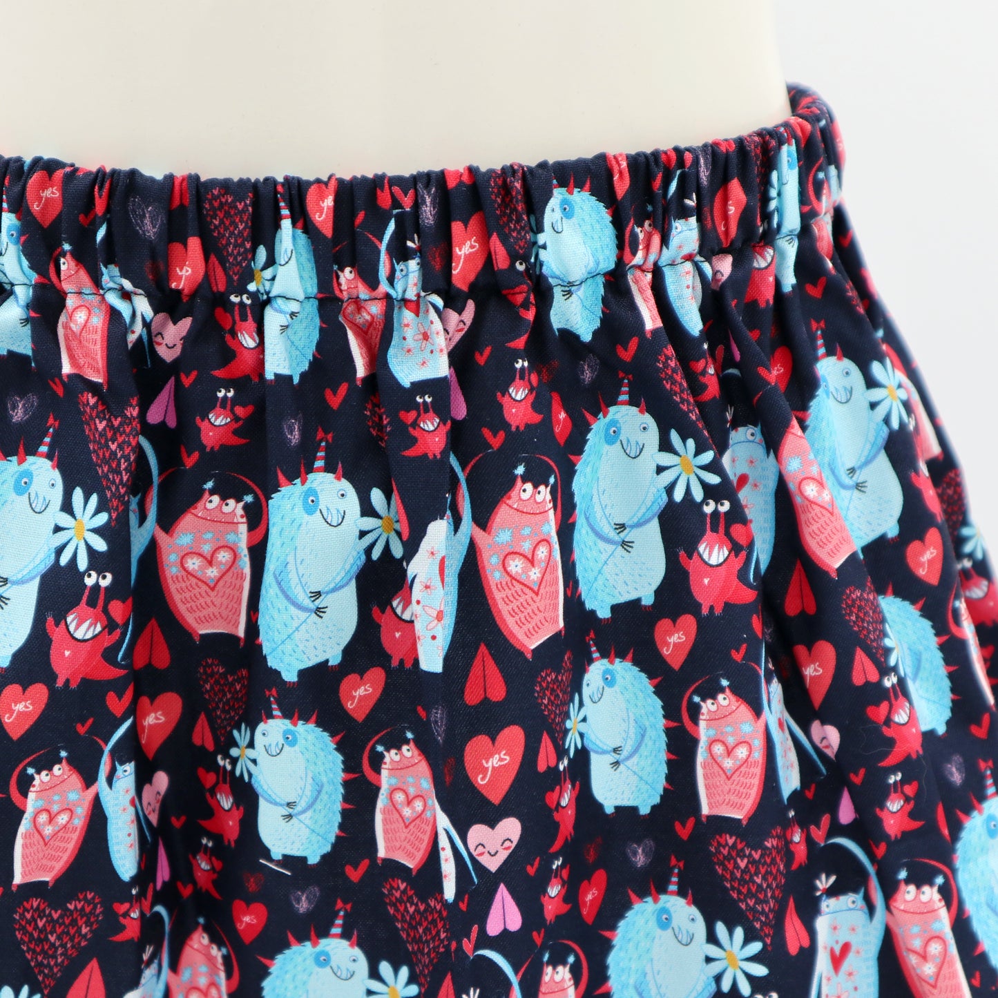 Girls aline skirt - sizes 000 to 6 - halloween monsters
