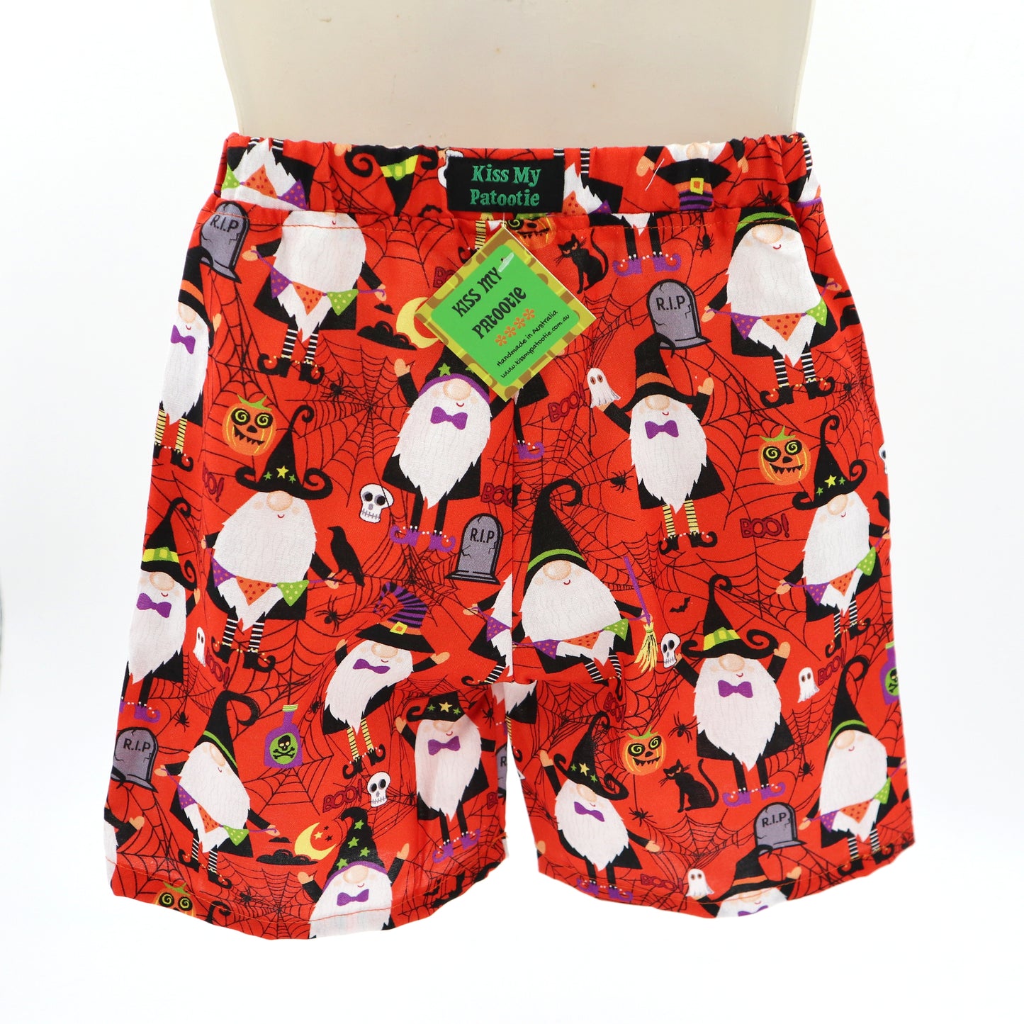 Kids shorts with pockets - sizes 000 to 6 - halloween elves