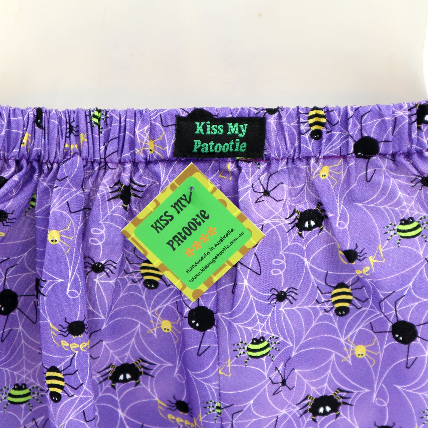 Girls aline skirt - sizes 000 to 6 - halloween spiders