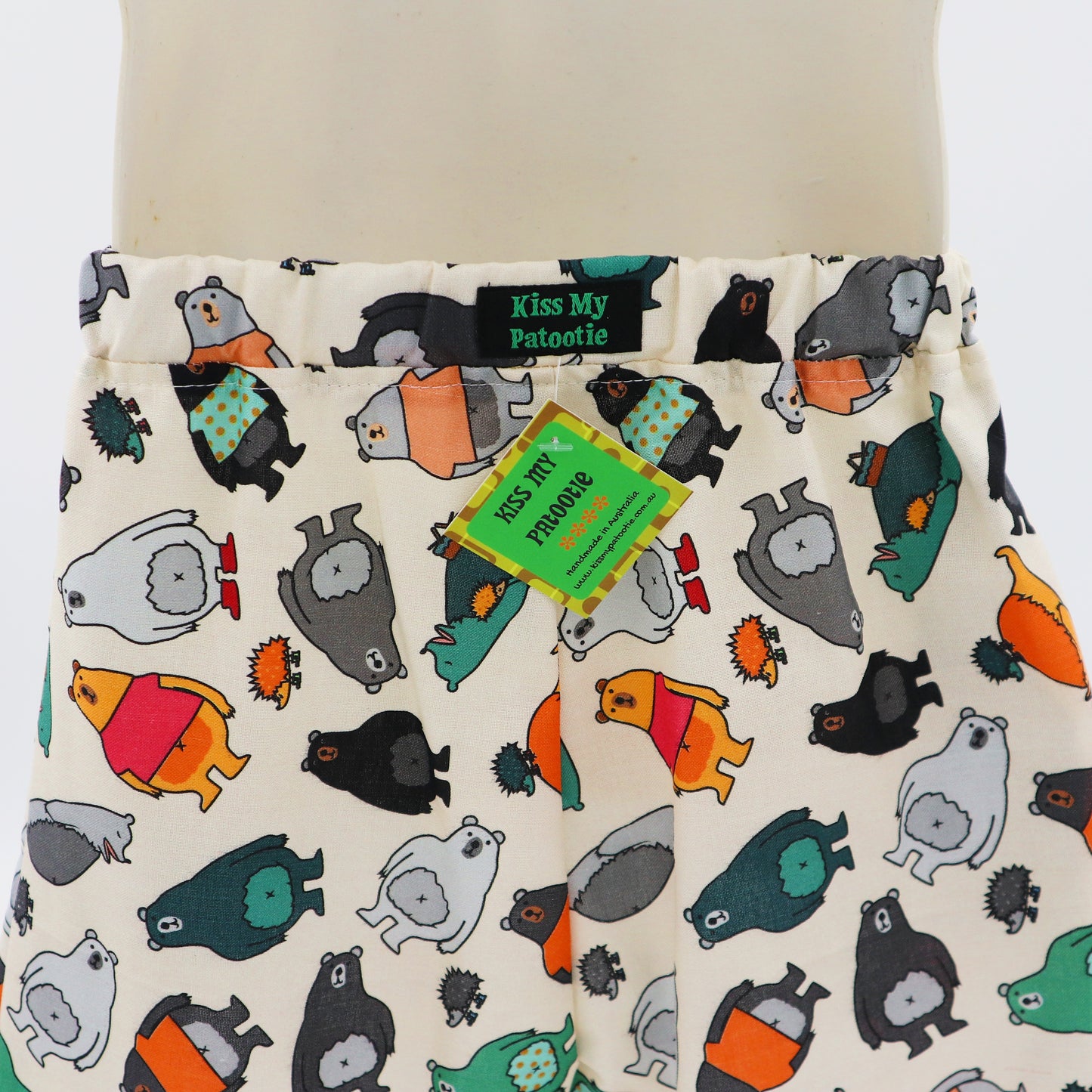 Kids shorts with pockets - sizes 000 to 6 - bears