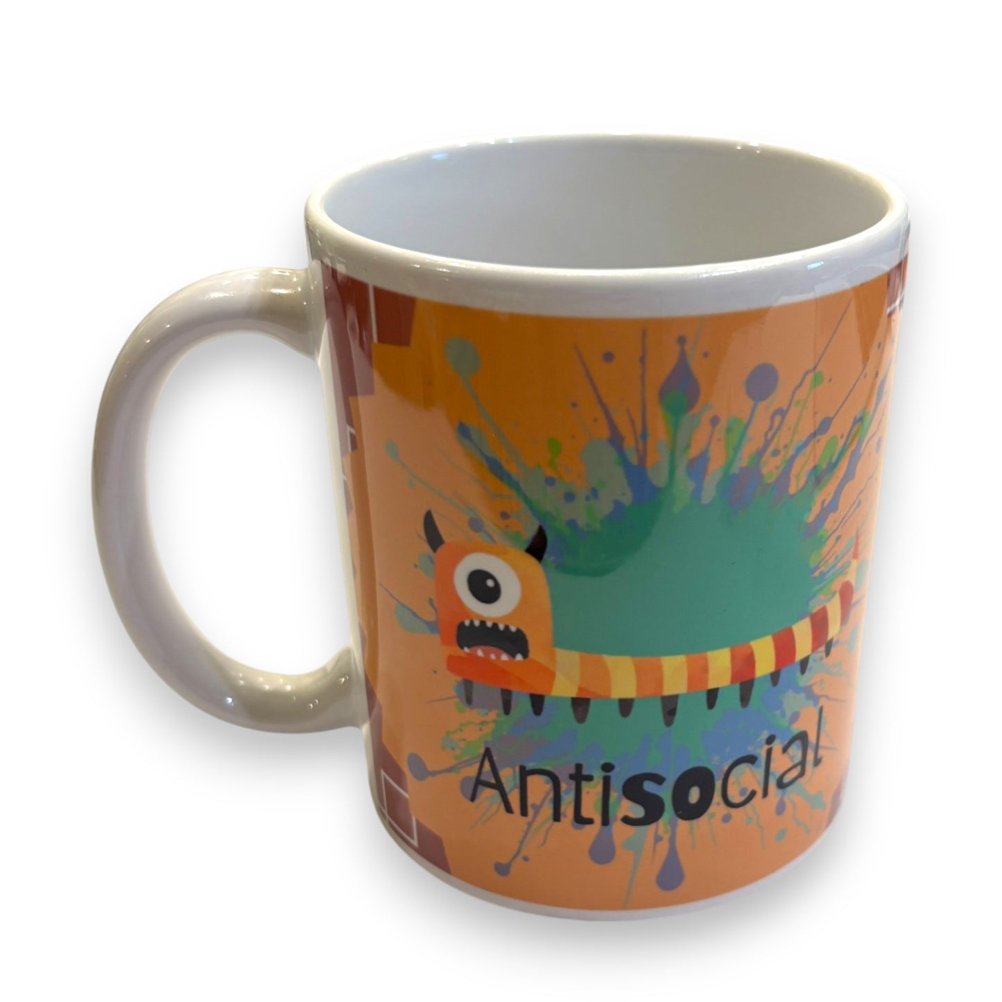 Printed Ceramic Mug & Drink Coaster - men's gift set - Funny mug