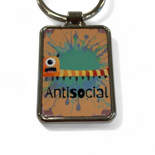 Printed Keyring - Antisocial