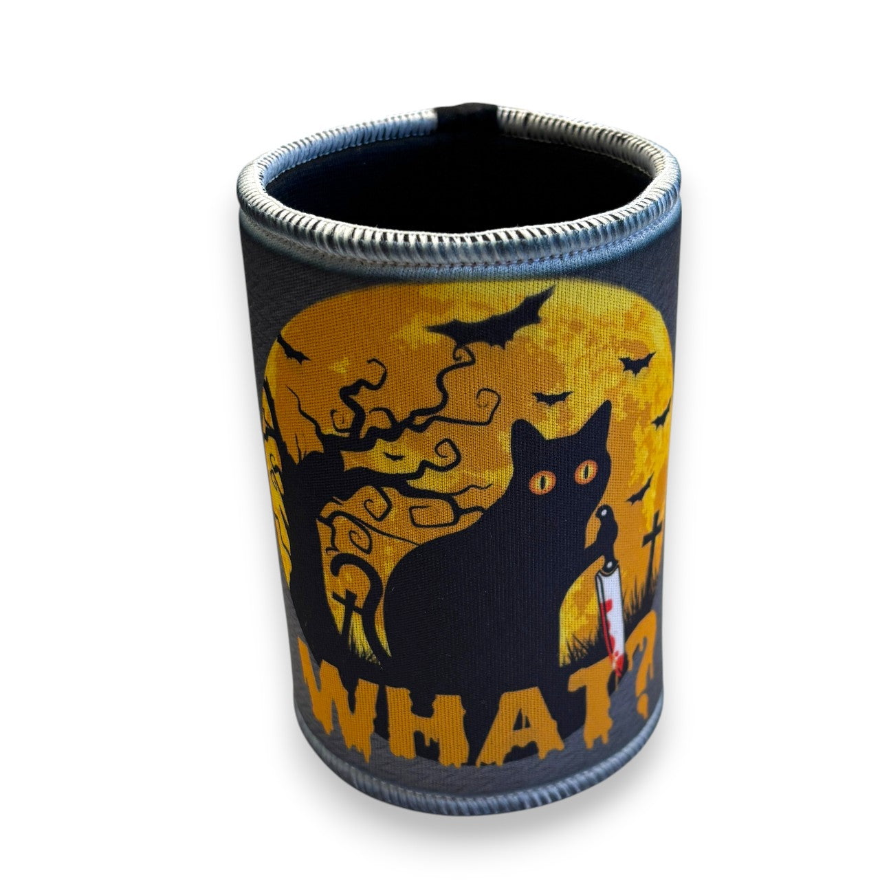 Printed Stubby / Can Cooler - murder cat