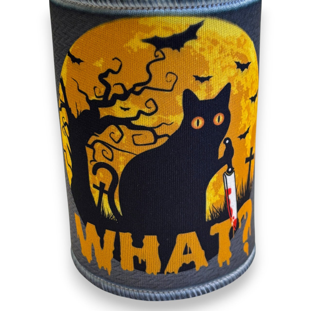 Printed Stubby / Can Cooler - murder cat