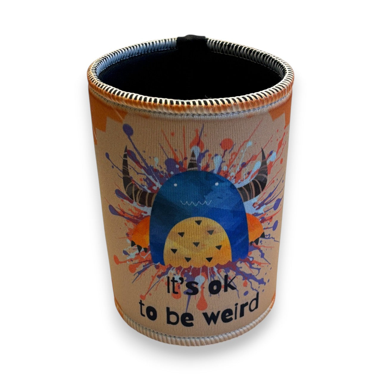 Printed Drink Cooler & Bottle Opener Keyring - It's ok to be weird