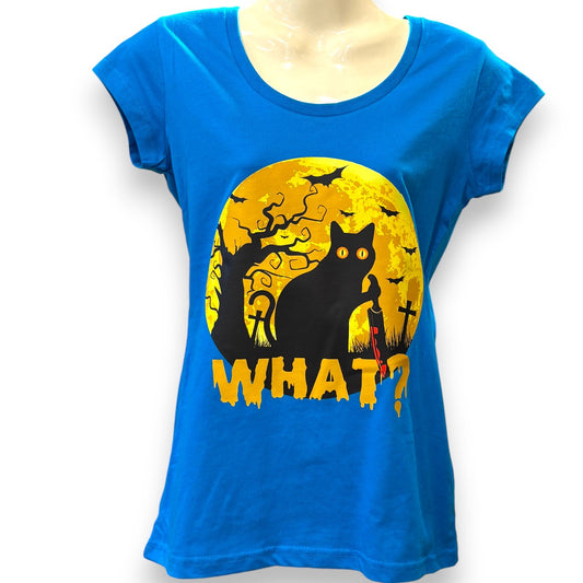 Ladies printed t-shirt - murder cat