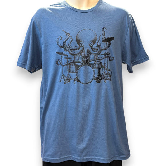 Mens Printed T-shirt - octopus drummer
