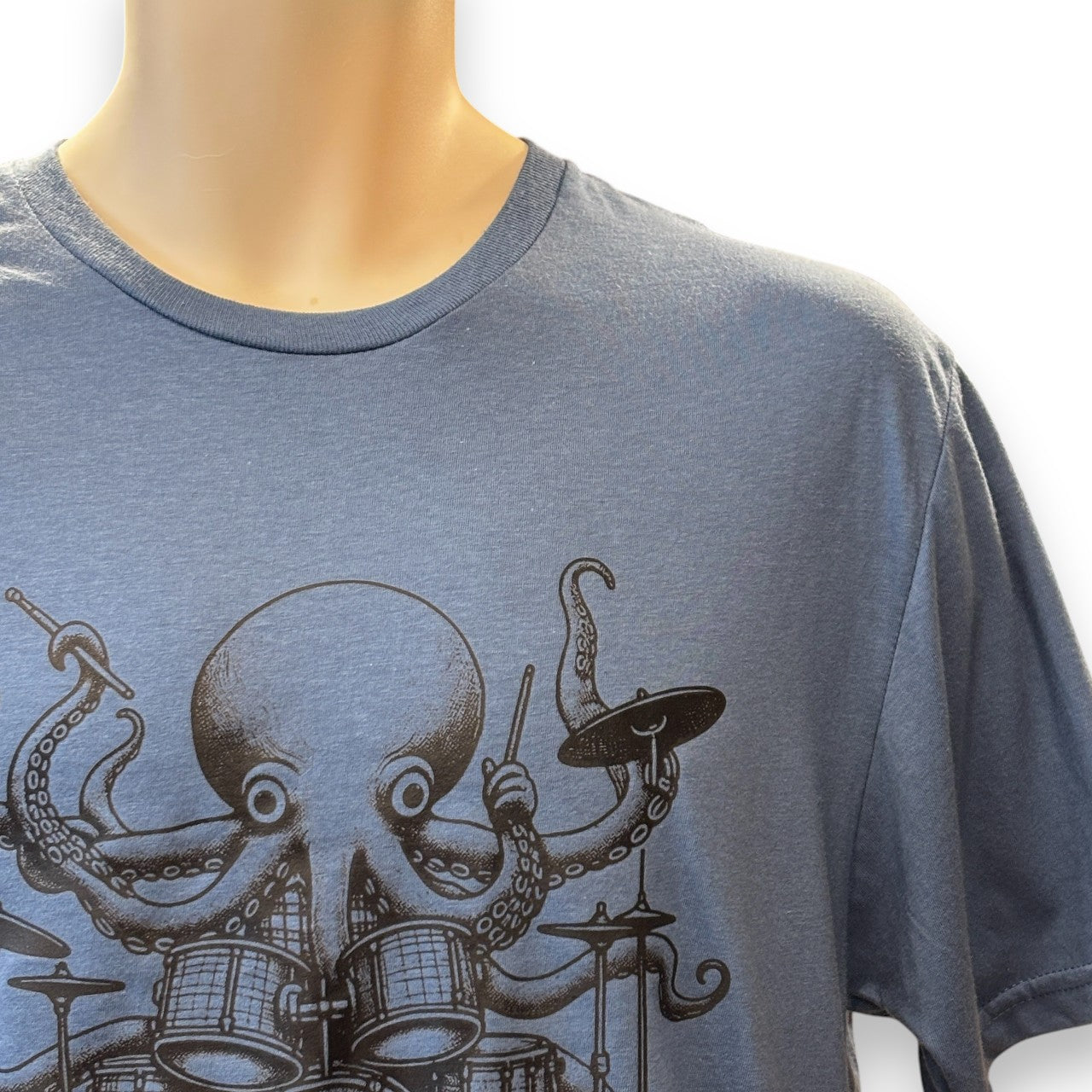 Mens Printed T-shirt - octopus drummer